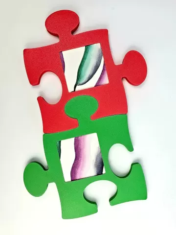 Puzzle Picture Frame Interlocking Silly Home Decor