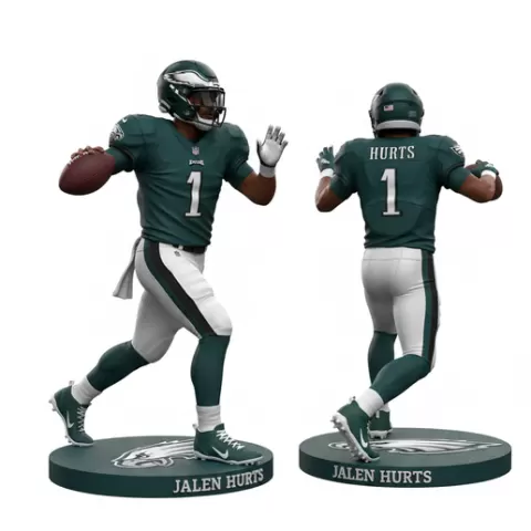 Jalen Hurts NFL players, nfl, football, player, athlete, sport, american, touchdown, pass, tackle, quarterback, helmet, pads, field, game, action, dynamic, figurine, model, stl, collectible