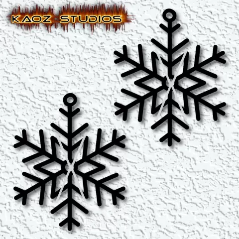 christmas earrings snowflake decor