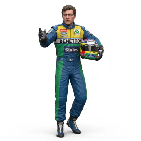 Alessandro Nannini Formula 1 driver, f1, formula1, racing, driver, motorsport, race, speed, fast, car, circuit, track, grandprix, pitstop, helmet, aero, performance, action, dynamic, figurine, collectible