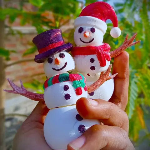 Cute Flexi Snowman - akash3dprints