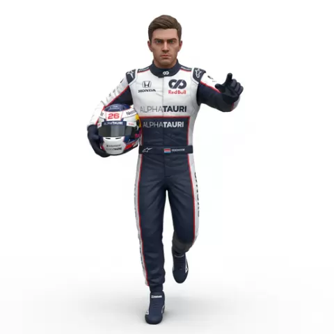 Daniil Kvyat Formula 1 driver, f1, formula1, racing, driver, motorsport, race, speed, fast, car, circuit, track, grandprix, pitstop, helmet, aero, performance, action, dynamic, figurine, collectible