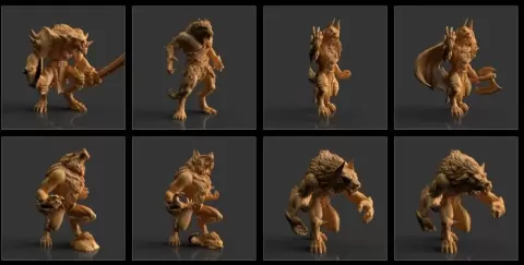 statuette Werewolf 8 different models - Ha333aP