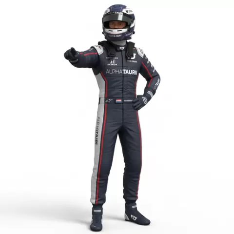 Nyck de Vries Formula 1 driver, f1, formula1, racing, driver, motorsport, race, speed, fast, car, circuit, track, grandprix, pitstop, helmet, aero, performance, action, dynamic, figurine, collectible