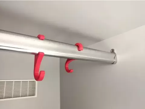 Snap-on wardrobe hook