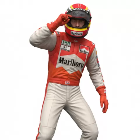 Alain Prost Formula 1 driver, f1, formula1, racing, driver, motorsport, race, speed, fast, car, circuit, track, grandprix, pitstop, helmet, aero, performance, action, dynamic, figurine, collectible