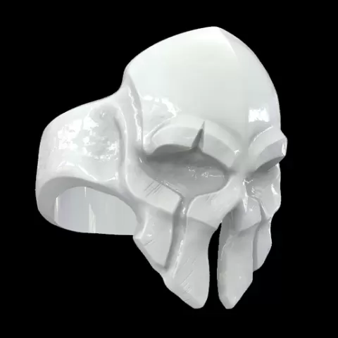 skull helmet ring