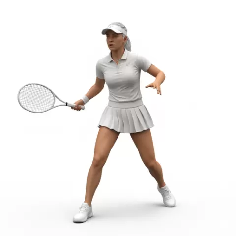 Emma Raducanu Tennis players, tennis, player, athlete, sport, racket, serve, forehand, backhand, swing, ball, court, match, grandslam, ace, volley, action, dynamic, figurine, stl, collectible