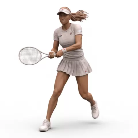 Madison Keys Tennis players, tennis, player, athlete, sport, racket, serve, forehand, backhand, swing, ball, court, match, grandslam, ace, volley, action, dynamic, figurine, stl, collectible