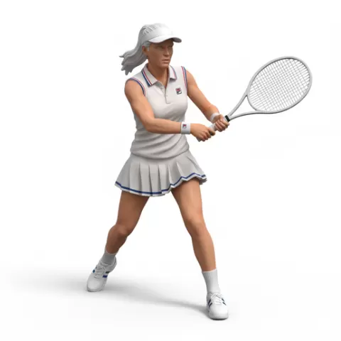 Monica Seles Tennis players, tennis, player, athlete, sport, racket, serve, forehand, backhand, swing, ball, court, match, grandslam, ace, volley, action, dynamic, figurine, stl, collectible