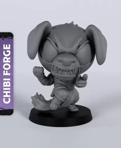 Dogfolk Male Monk Chibi - With Free Dragon - 5e DnD Inspired for RPG and Wargamers