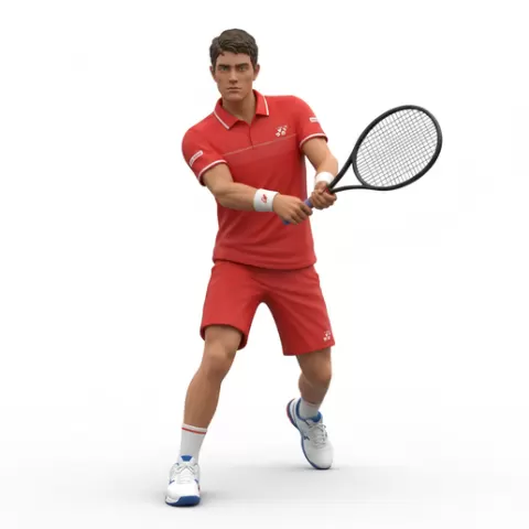 Taylor Fritz Tennis players, tennis, player, athlete, sport, racket, serve, forehand, backhand, swing, ball, court, match, grandslam, ace, volley, action, dynamic, figurine, stl, collectible