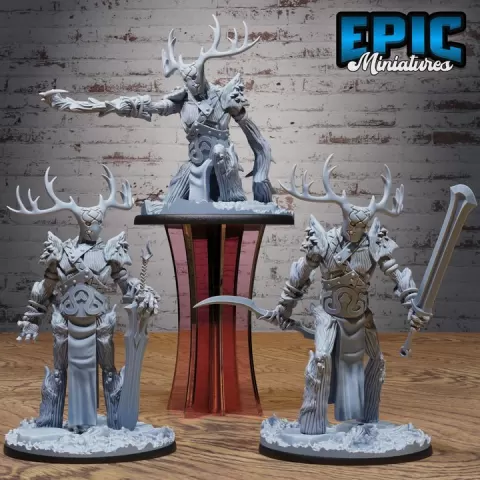 Tree Guard Set / Plant Tribe / Treant Beast / Forest Wood Nymph / Branch Creature / Woodland Guardian / Nature Protector Spirit by Epic-Miniatures