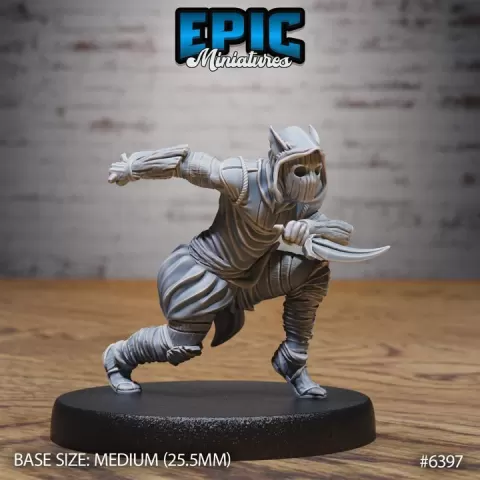 Woodmask Assasin Sneaky / Forest Raider / Woodland Bandit / Humanoid Robber / Outlaw Warrior / Humanoid Fighter Encounter by Epic-Miniatures