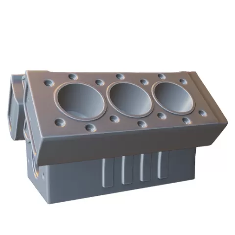 V6 Engine Block Model