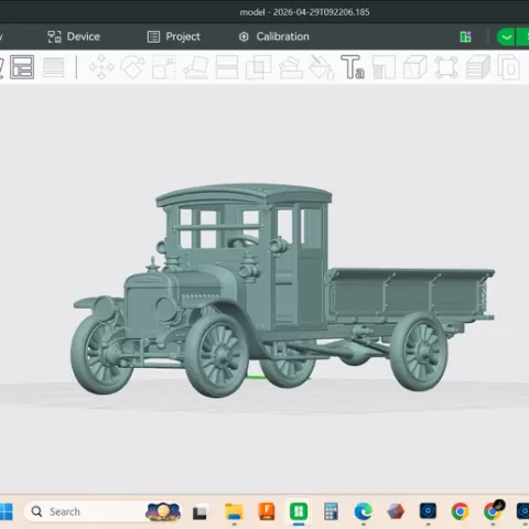 1915 Republic TRUCK 2 TON, pickup, antique vehicle, static model, display, diorama, not a rolling moveable model, resin or fdm print, stl file