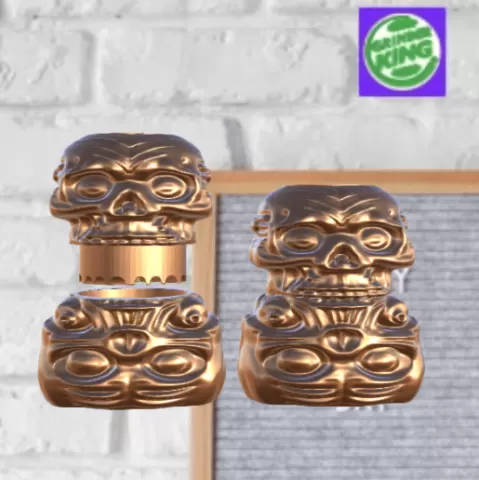GRINDER PICADOR CALAVERAS 420 TRITURADOR MARIHUANA WEED TRITURADOR PICADOR .HD STL PRINT.
