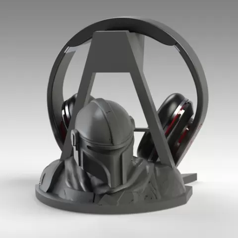 Mandalorian Bust Headphone Stand