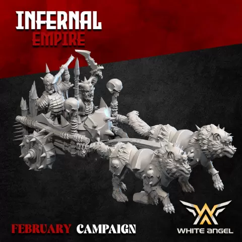 INFERNAL GOBLIN CHARIOT - INFERNAL EMPIRE (FEBRUARY2026 CAMPAIGN) (INFERNAL DWARF) by WHITE ANGEL GAMES, S.L.