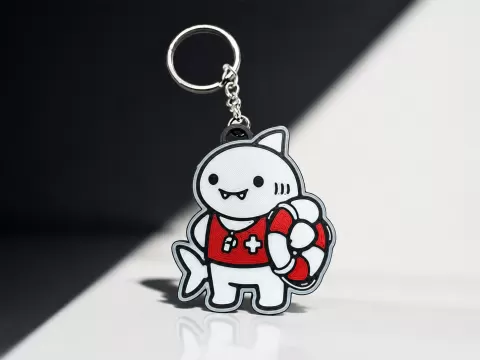 Lifeguard Shark Keychain