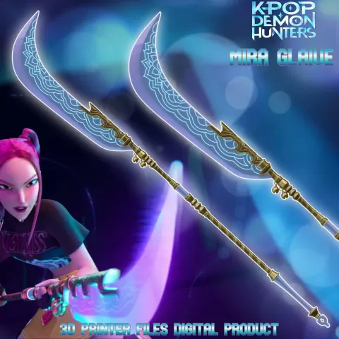 Mira Cosplay Go Dok Woldo Glaive weapon Kpop Demon Hunters - Krotek-inc