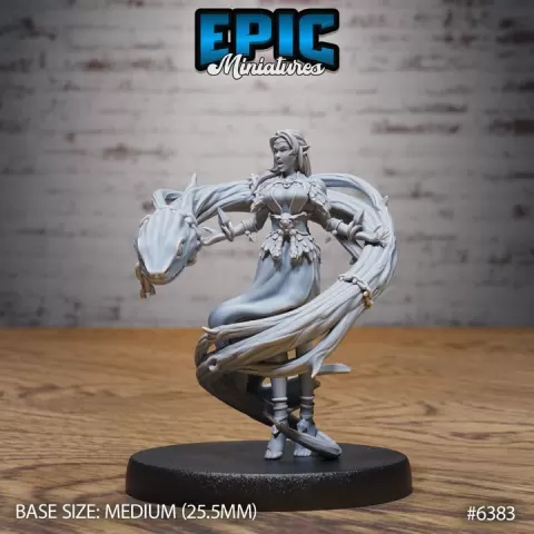 Elf Druid Adventurer / Elven Warrior / Elvish Fighter / Nature Guard Ruler / Woodland Spirit / Forest Encounter by Epic-Miniatures