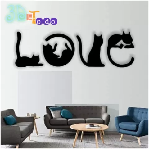 LOVE CATS ART DECOR