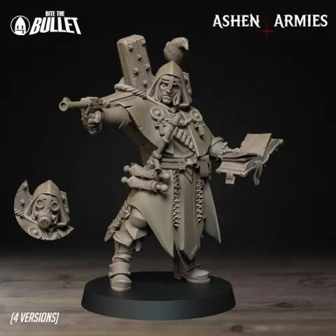 Bullet Crusade | Sanctified Legion - Trench Cleric (4 Versions) by Ashen Armies