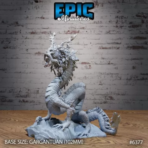 Forest Lung Dragon / Legendary Drake / Magical Woodland Beast / Eastern Treasure Guard / Dragonborn Creature / Temple Guard Monster / Draconic Army / Asia Encounter by Epic-Miniatures