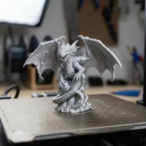 Ancient Fantasy Dragon Statuette