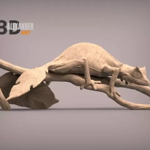 Fantastic leaf-tailed gecko 3D print model