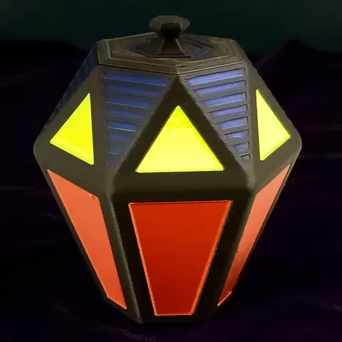 Futuristic Faceted Container / Stash Jar