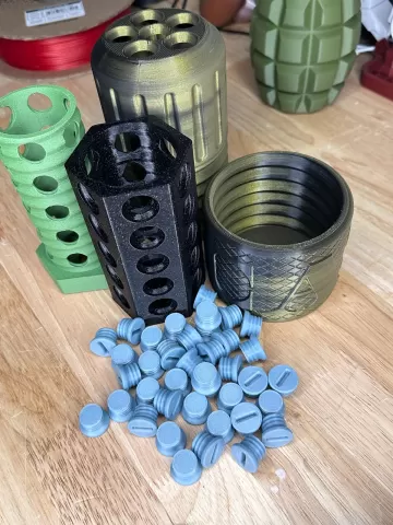 Christmas Cash Canister - Annoying gift box - 36 bolts of fun, for a cash gift.