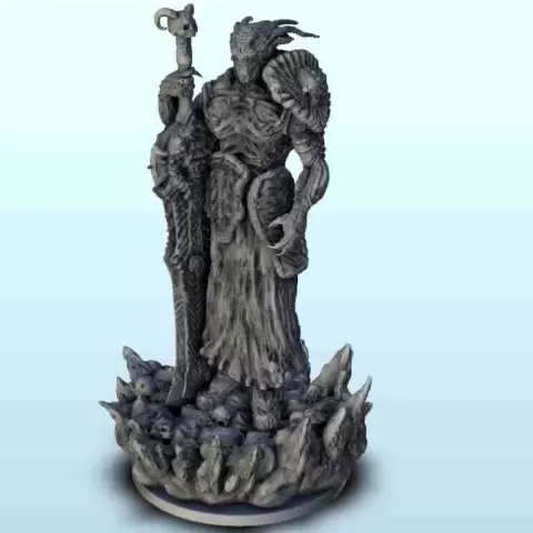 Lord of chaos with skull sword - figure dark miniatures warh - Hartolia Miniatures