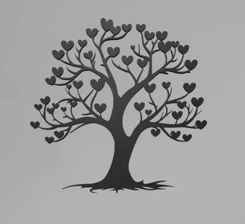 Heart tree Wall Art - Ri0m0