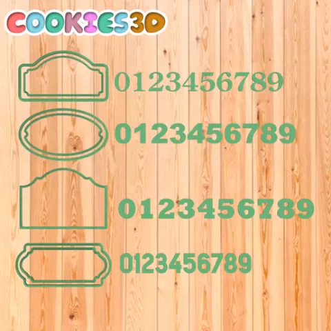 Numeracion cartel para casas cortantes para arcilla porcelana masas