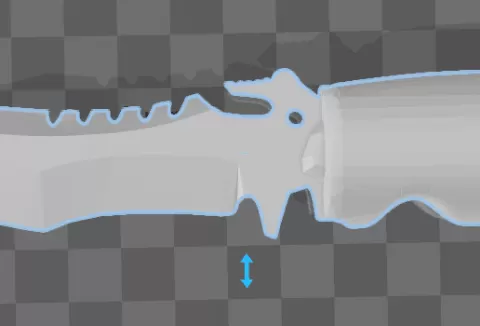 MINIFIG SCALE TACTICAL BAYONET