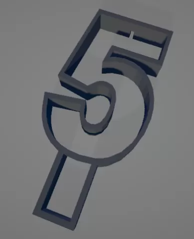 Birthday candle mold five 5