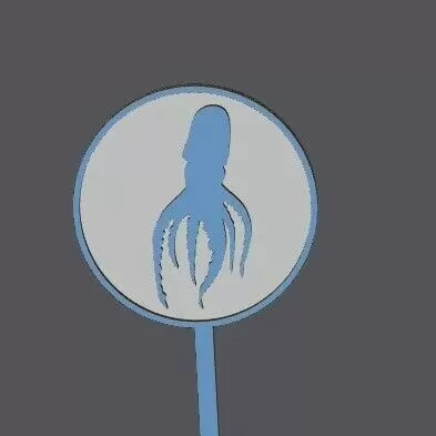 MINI CUPCAKE MERMAID TOPPER - squid