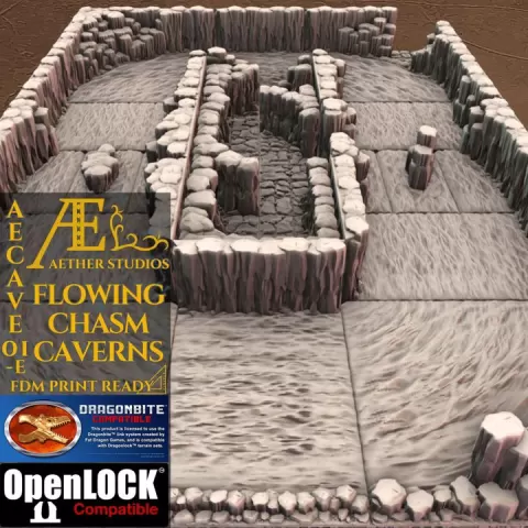 AECAVE01-E - Flowing Chasm Caverns by Aether Studios