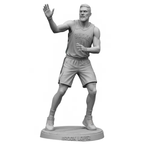 Brook Lopez basketball player, basketball, player, athlete, sport, nba, dunk, hoop, ball, court, dribble, shot, scoring, action, dynamic, figurine, model, stl, printable, collectible, statue