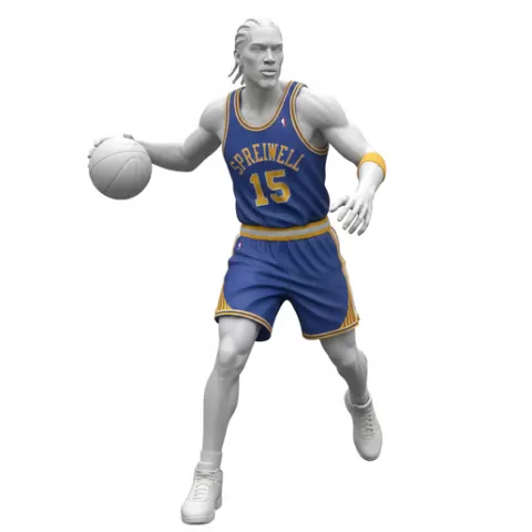 Latrell Sprewell basketball player, basketball, player, athlete, sport, nba, dunk, hoop, ball, court, dribble, shot, scoring, action, dynamic, figurine, model, stl, printable, collectible, statue