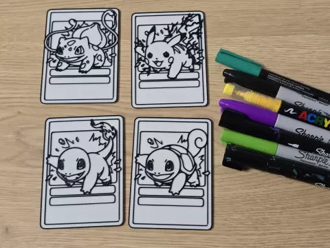 Pokemon Starter Card Paint And Coloring Set
