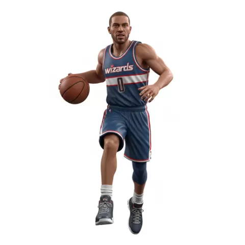 Gilbert Arenas basketball player, basketball, player, athlete, sport, nba, dunk, hoop, ball, court, dribble, shot, scoring, action, dynamic, figurine, model, stl, printable, collectible, statue
