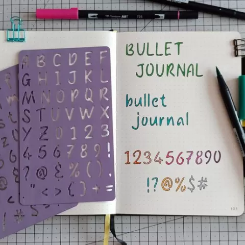 Bullet Journal Handwritting Letters