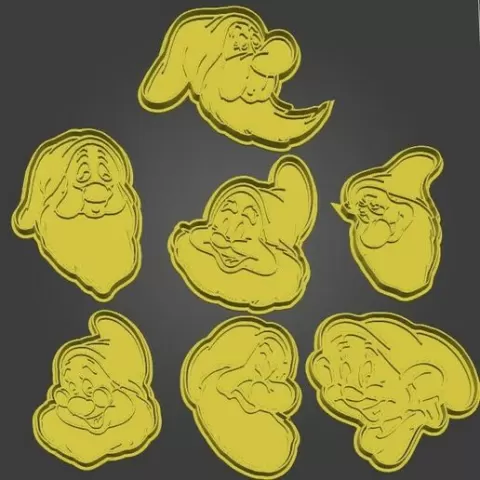 The seven dwarfs cookie cutters
