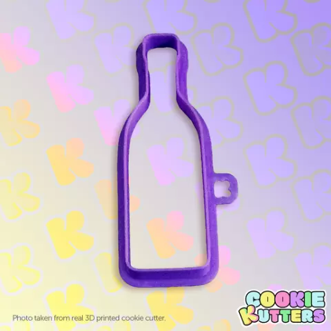 WINE BOTTLE COOKIE CUTTER MOLD