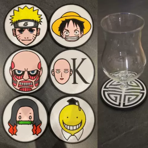 6 Manga / Anime coaster