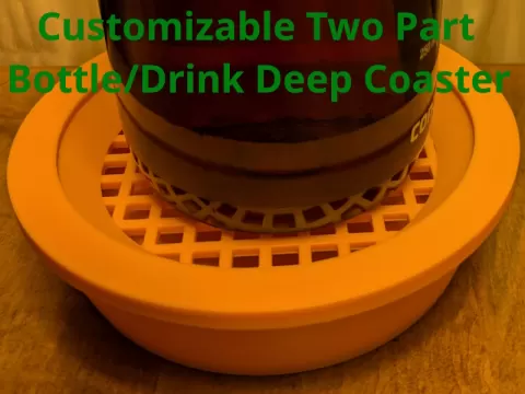 Customizable Two Part Cup/Bottle Cosy/Deep Coaster