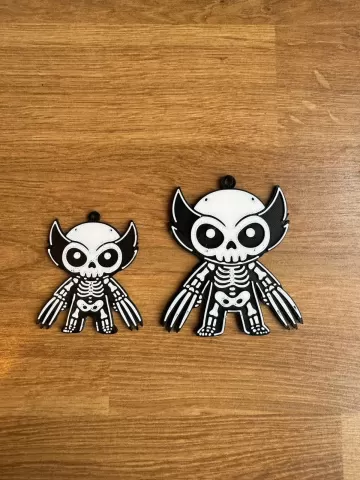 skeleton wolverine keychain